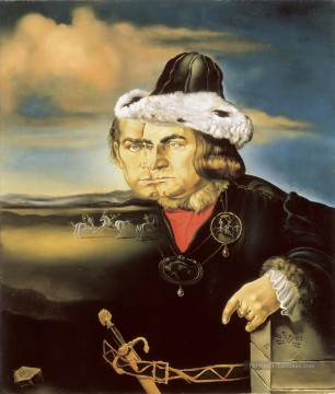 350 人の有名アーティストによるアート作品 Painting - リチャード三世サルバドール・ダリ役のローレンス・オリヴィエの肖像